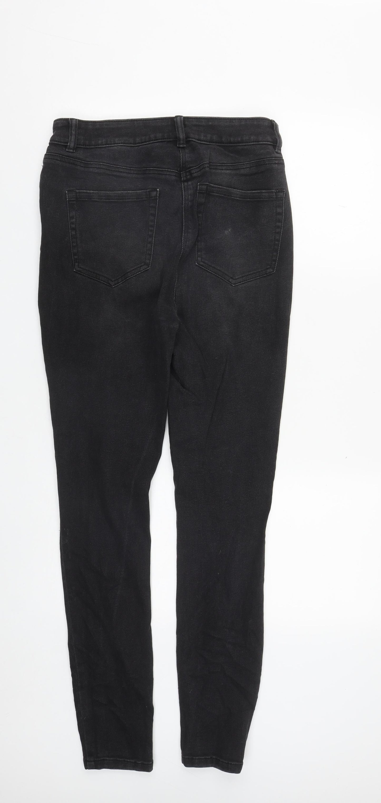 NEXT Womens Beige  Cotton Skinny Jeans Size 12 L30 in Regular Zip