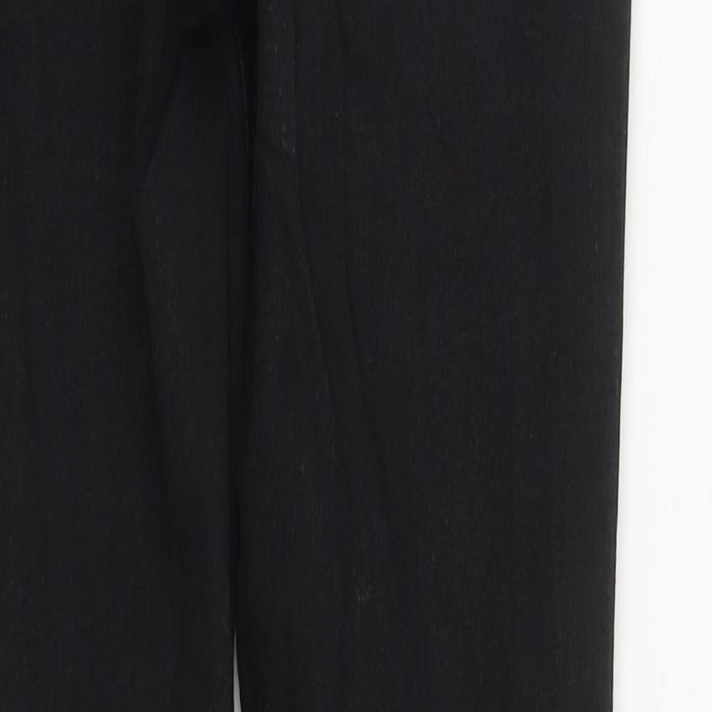 Denim & Co. Womens Black  Cotton Straight Jeans Size 8 L27 in Regular Zip
