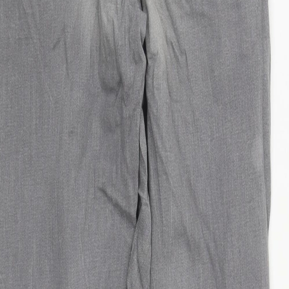 Denim & Co. Womens Grey  Cotton Straight Jeans Size 10 L28 in Regular Zip