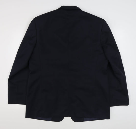 Savatini Mens Blue  Polyester Jacket Suit Jacket Size 44