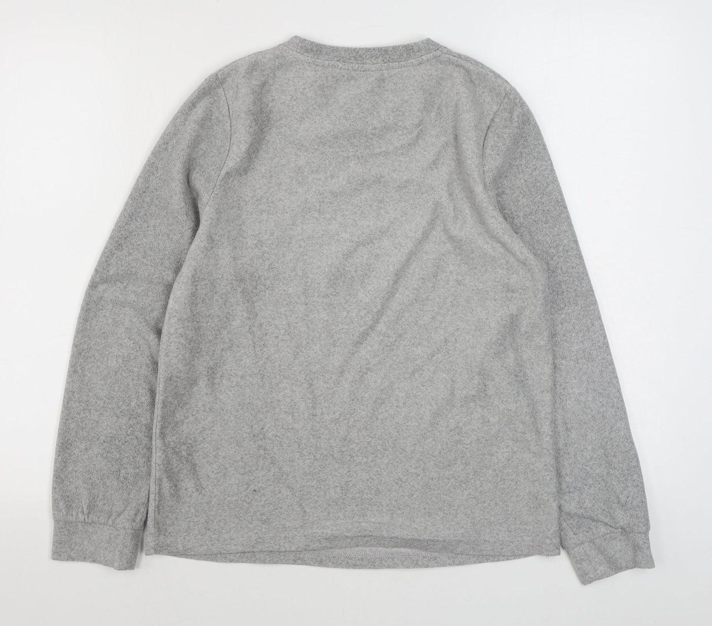 Dunnes Stores Womens Grey Solid Polyester Top Pyjama Set Size S