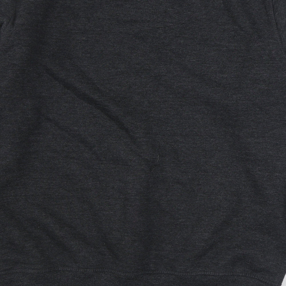 Square Blades Mens Grey  Cotton Pullover Sweatshirt Size M