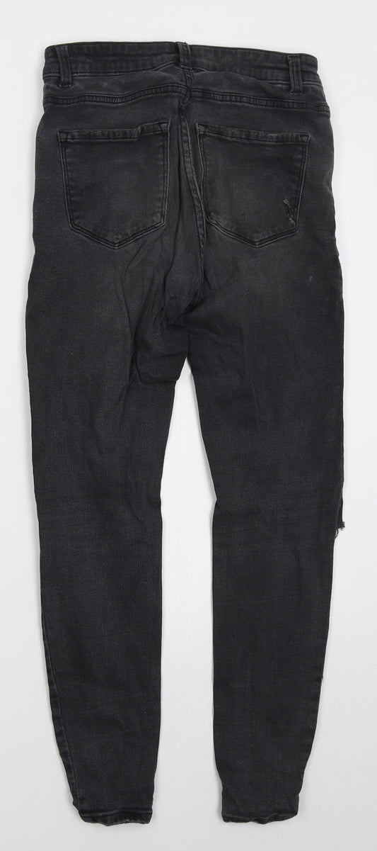 Denim Co Womens Grey  Cotton Skinny Jeans Size 10 L27 in Regular Button