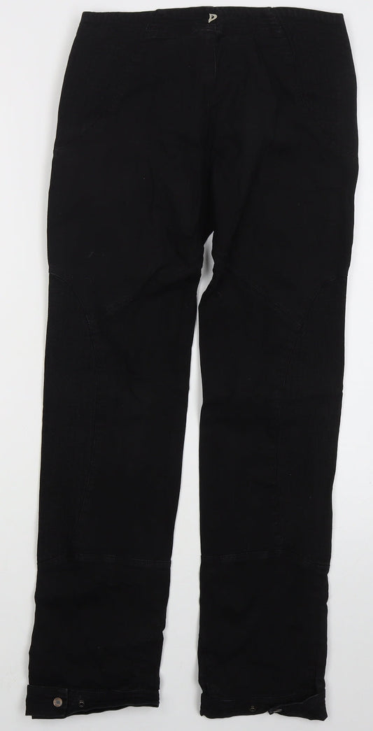 Dondup Womens Black  Cotton Straight Jeans Size 28 in L31 in Regular Button