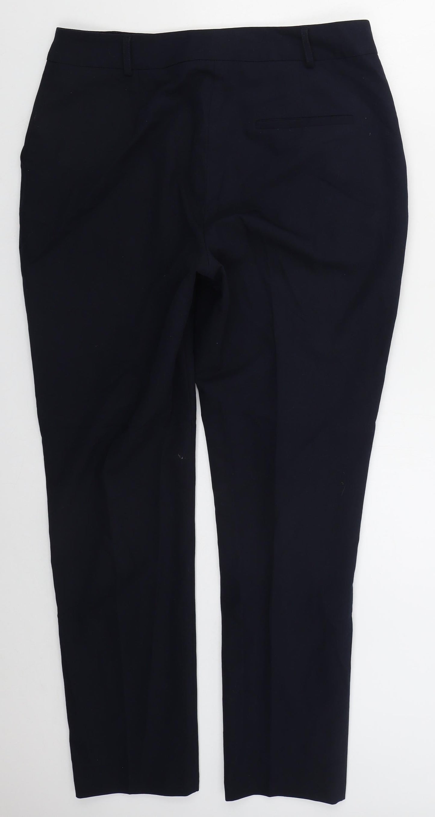 Dorothy Perkins Womens Blue  Polyester Trousers  Size 12 L28 in Regular Hook & Eye