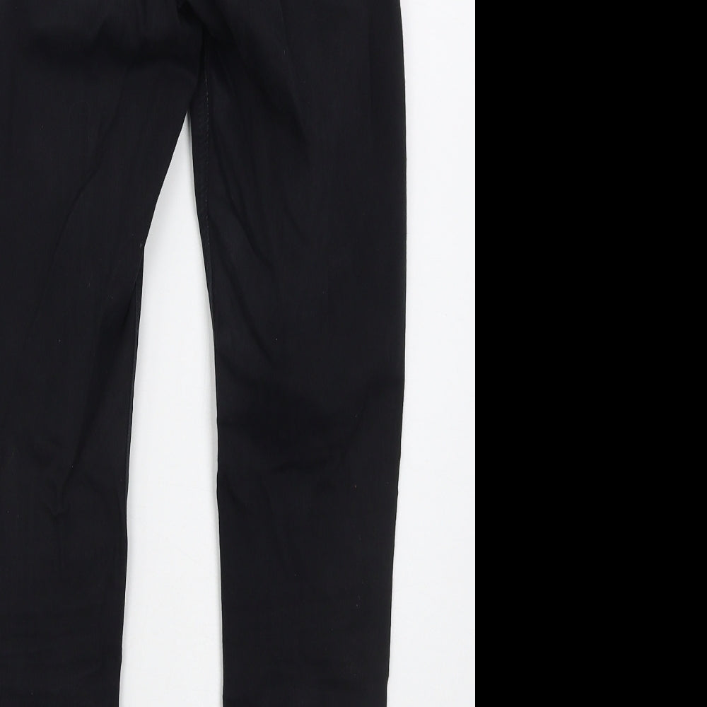 Topshop Womens Black  Cotton Skinny Jeans Size 26 in L26 in Regular Button
