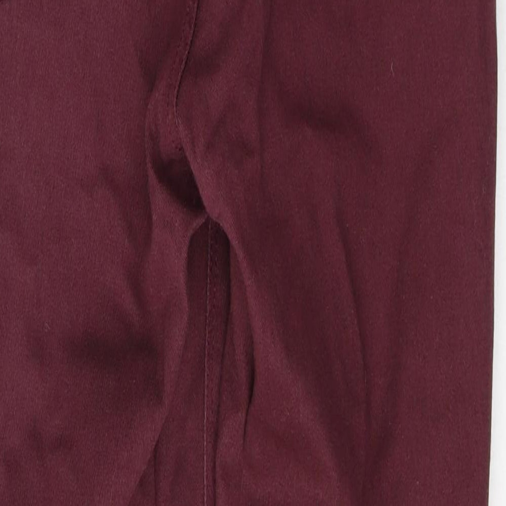 WareDenim Womens Red  Cotton Skinny Jeans Size 12 L30 in Regular Button