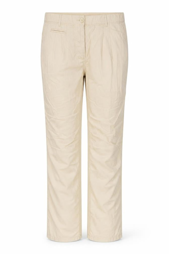 H&M Womens Beige  Cotton Snow Pants Trousers Size 12 L30 in Regular Button