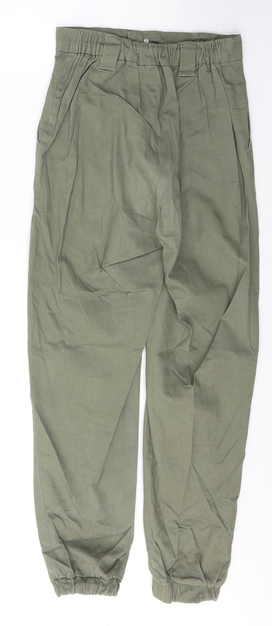 Super Womens Green  Cotton Tapered Jeans Size 8 L27 in Regular Button