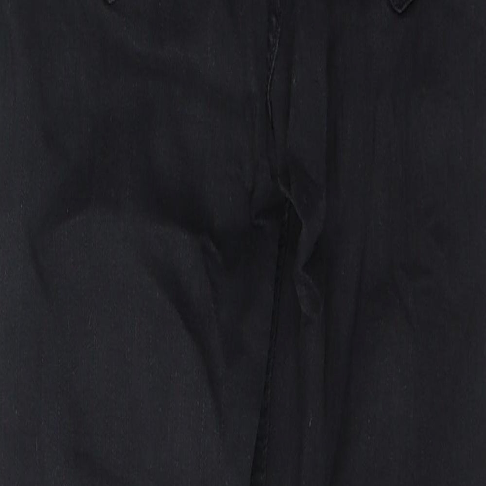 Topshop Womens Black  Cotton Skinny Jeans Size 24 in L28 in Regular Button