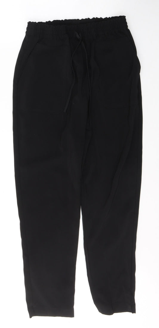Object Womens Black  Polyester Trousers  Size 12 L28 in Regular