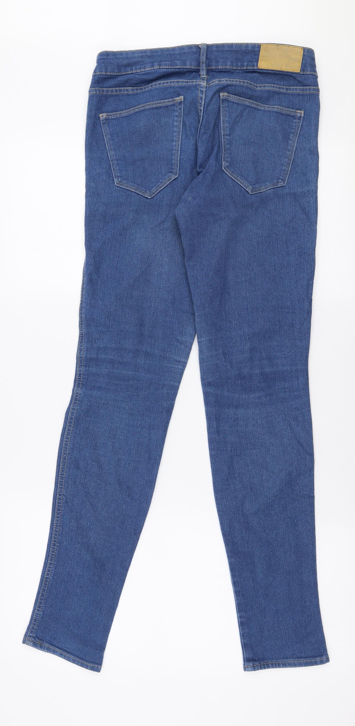 H&M Womens Blue  Polyester Skinny Jeans Size 28 in L32 in Slim Zip