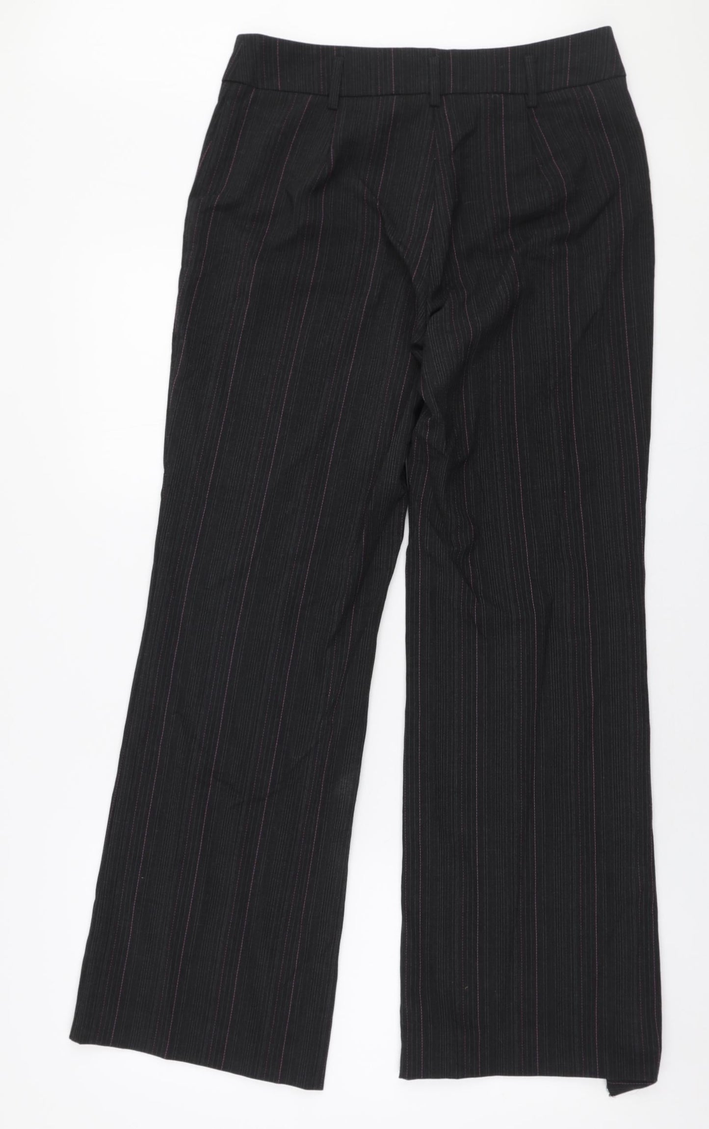 Gerry Weber Womens Grey Striped Polyester Trousers  Size 12 L30 in Regular Zip