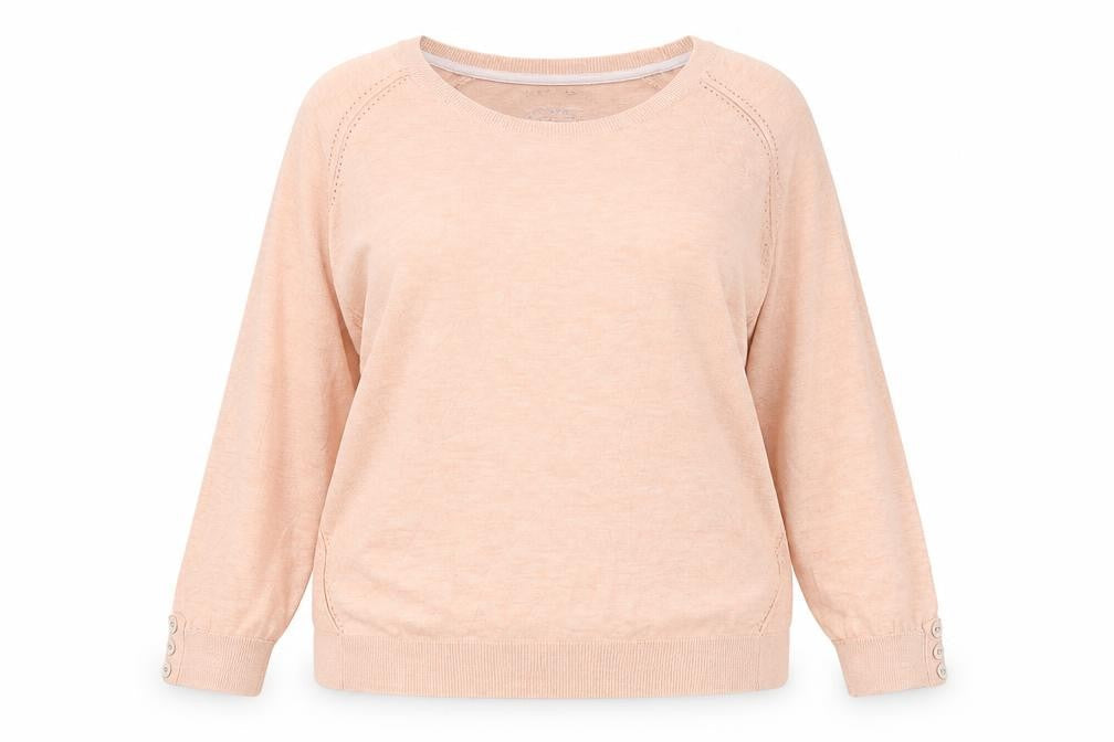 Marks and Spencer Womens Pink Round Neck  Cotton Pullover Jumper Size 14