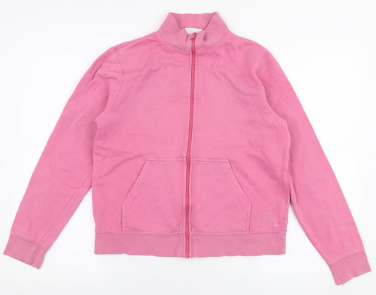 Air Womens Pink  Cotton Full Zip Sweatshirt Size 12  Zip