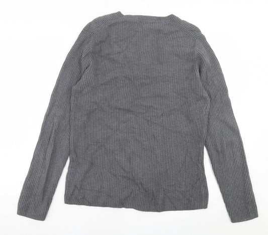 Gap Mens Grey Crew Neck  Cotton Pullover Jumper Size M