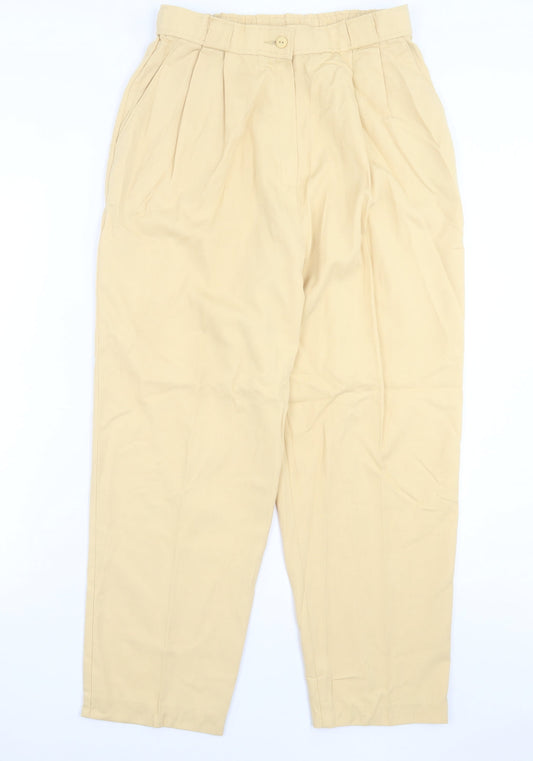 Sensations Womens Yellow  Polyester Trousers  Size 14 L26 in Regular Button