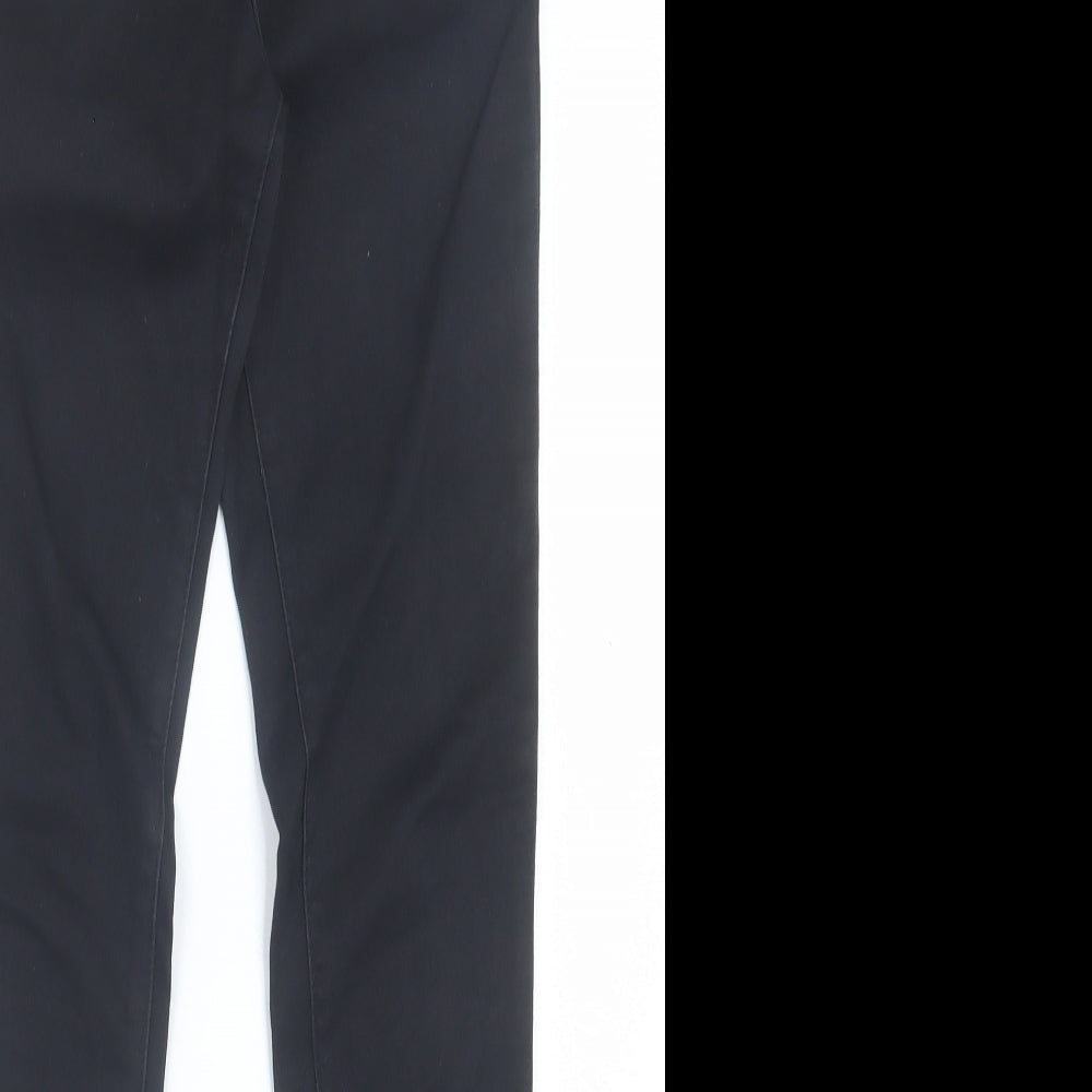 Denim & Co. Womens Black  Cotton Skinny Jeans Size 6 L29 in Regular Button