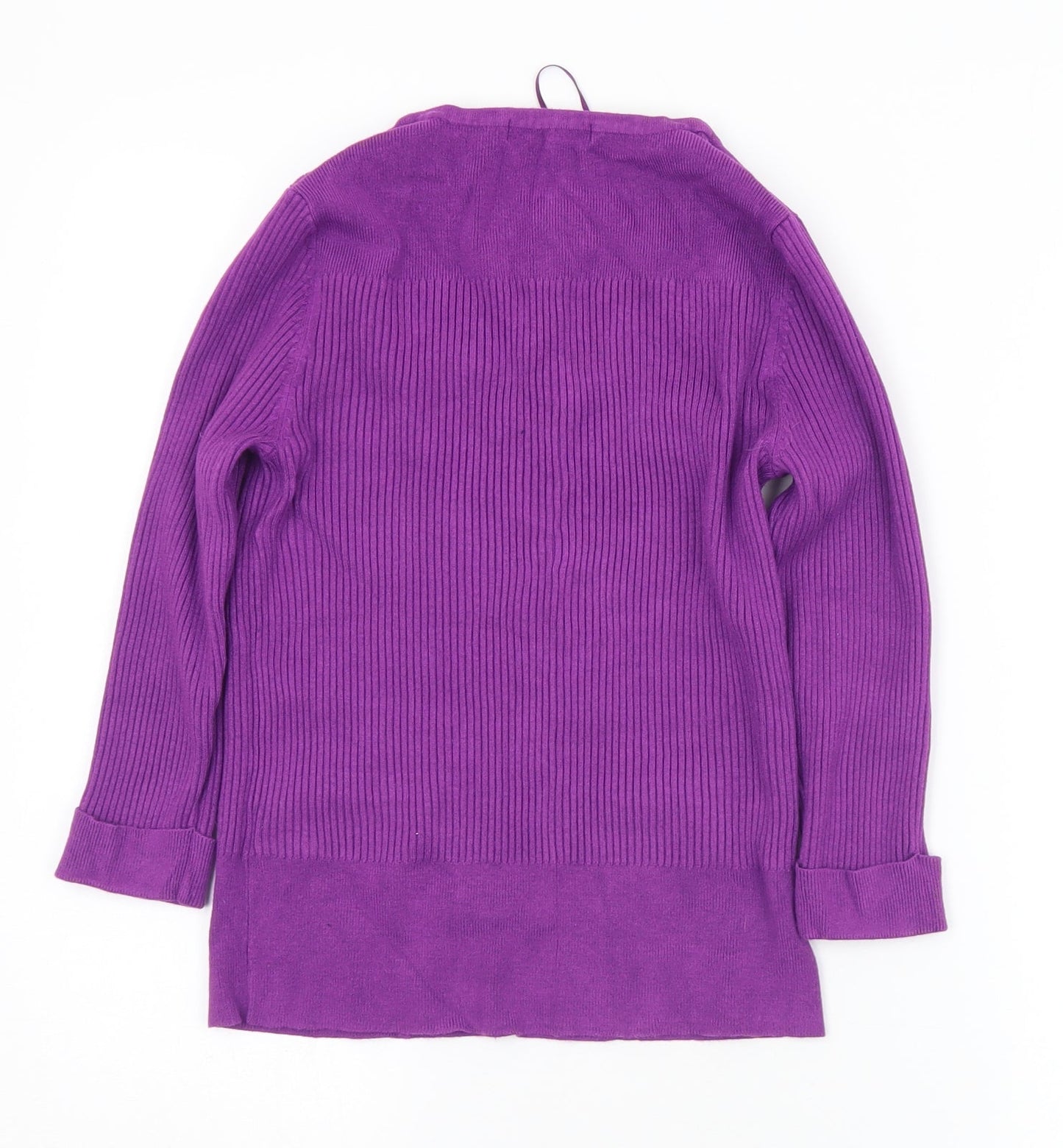 Marks and Spencer Womens Purple Scoop Neck  Viscose Pullover Jumper Size 14