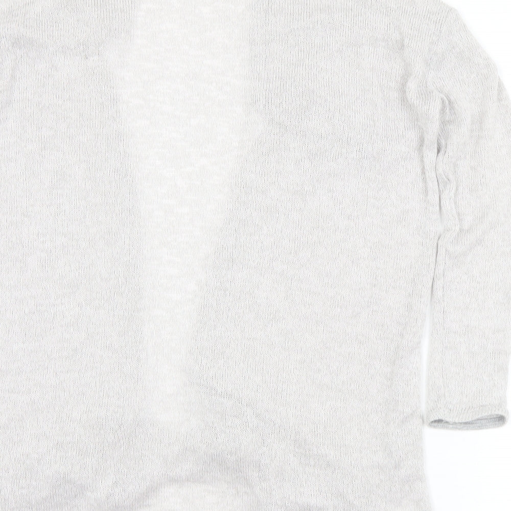 Divided Womens Grey Collared  Viscose Cardigan Jumper Size M
