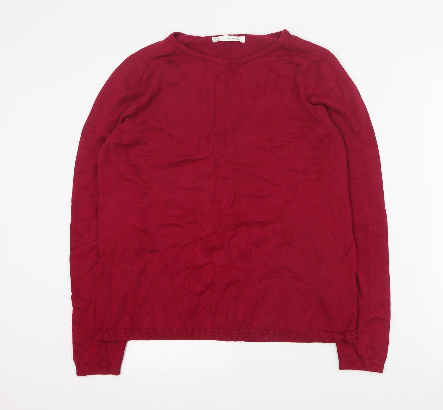 Sfera Womens Pink Round Neck  Viscose Pullover Jumper Size XL