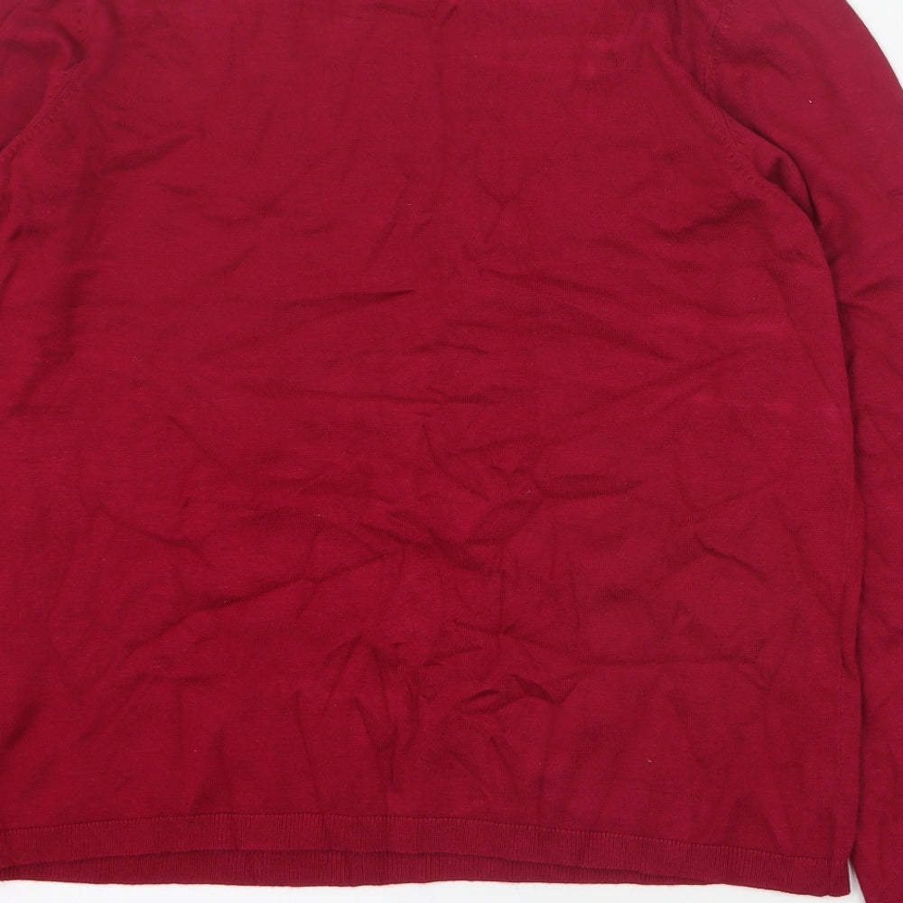 Sfera Womens Pink Round Neck  Viscose Pullover Jumper Size XL