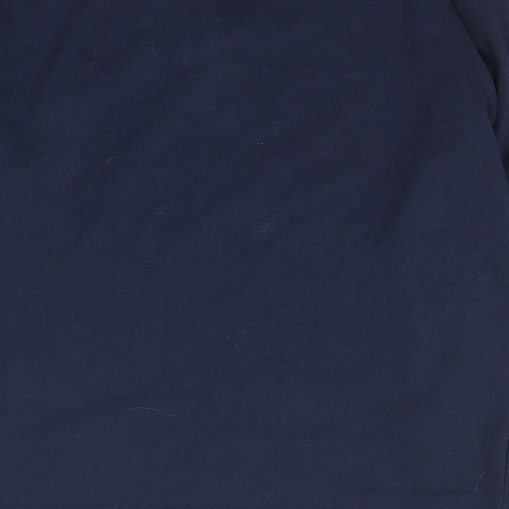 Bonmarché Womens Blue Scoop Neck  Cotton Pullover Jumper Size M