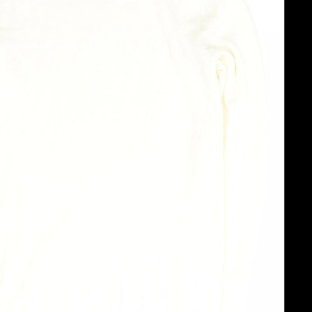 Marks and Spencer Womens Ivory Roll Neck  Acrylic Pullover Jumper Size 6