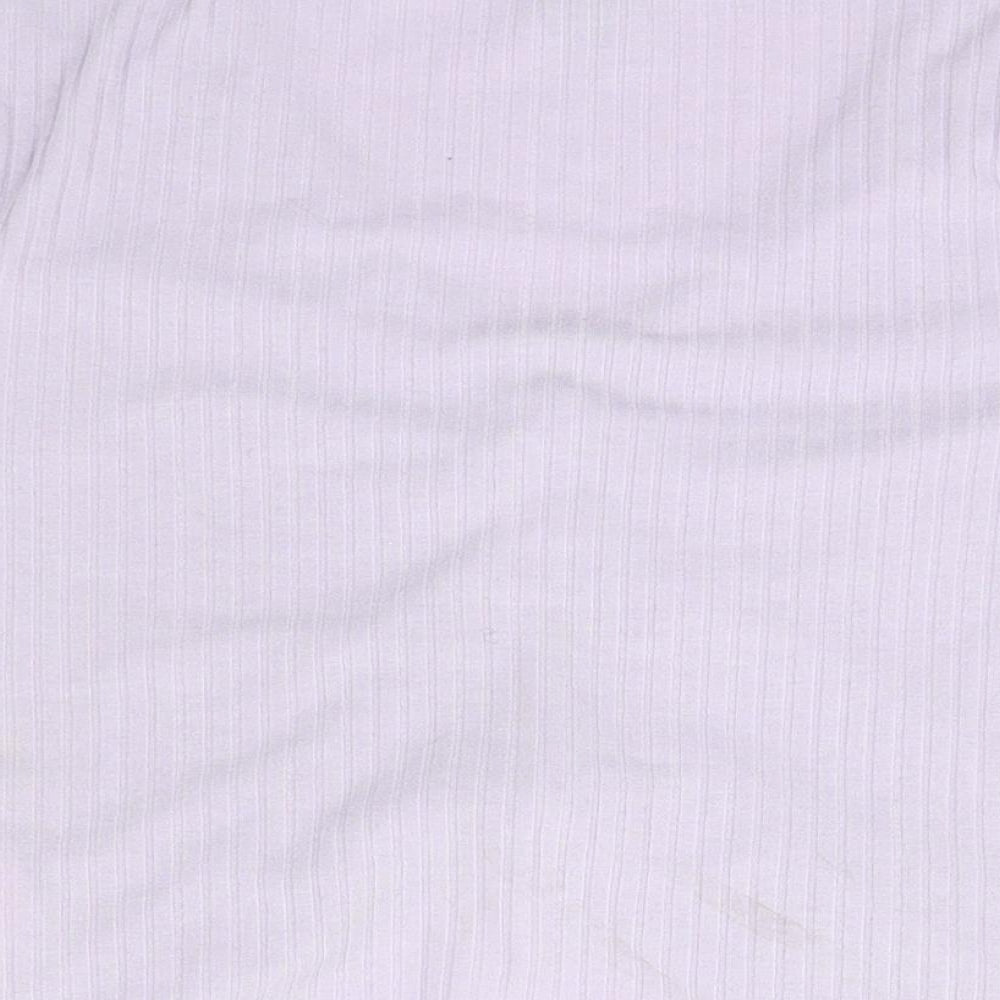 New Look Womens Purple V-Neck  Polyester Pullover Jumper Size 12