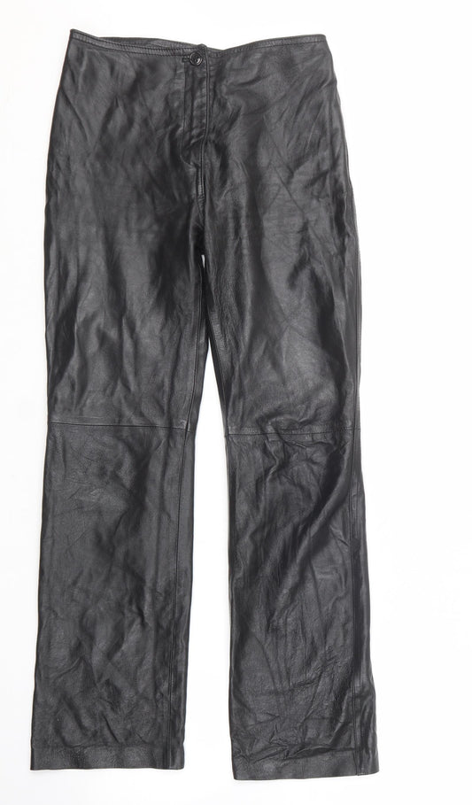 Vera Pelle Womens Black  Polyester Jegging Trousers Size 42 L27 in Regular