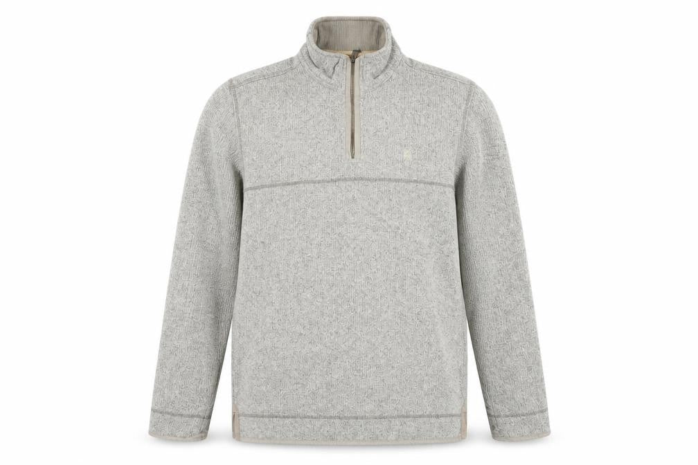 Marks and Spencer Mens Grey Mock Neck  Polyester Henley Jumper Size M