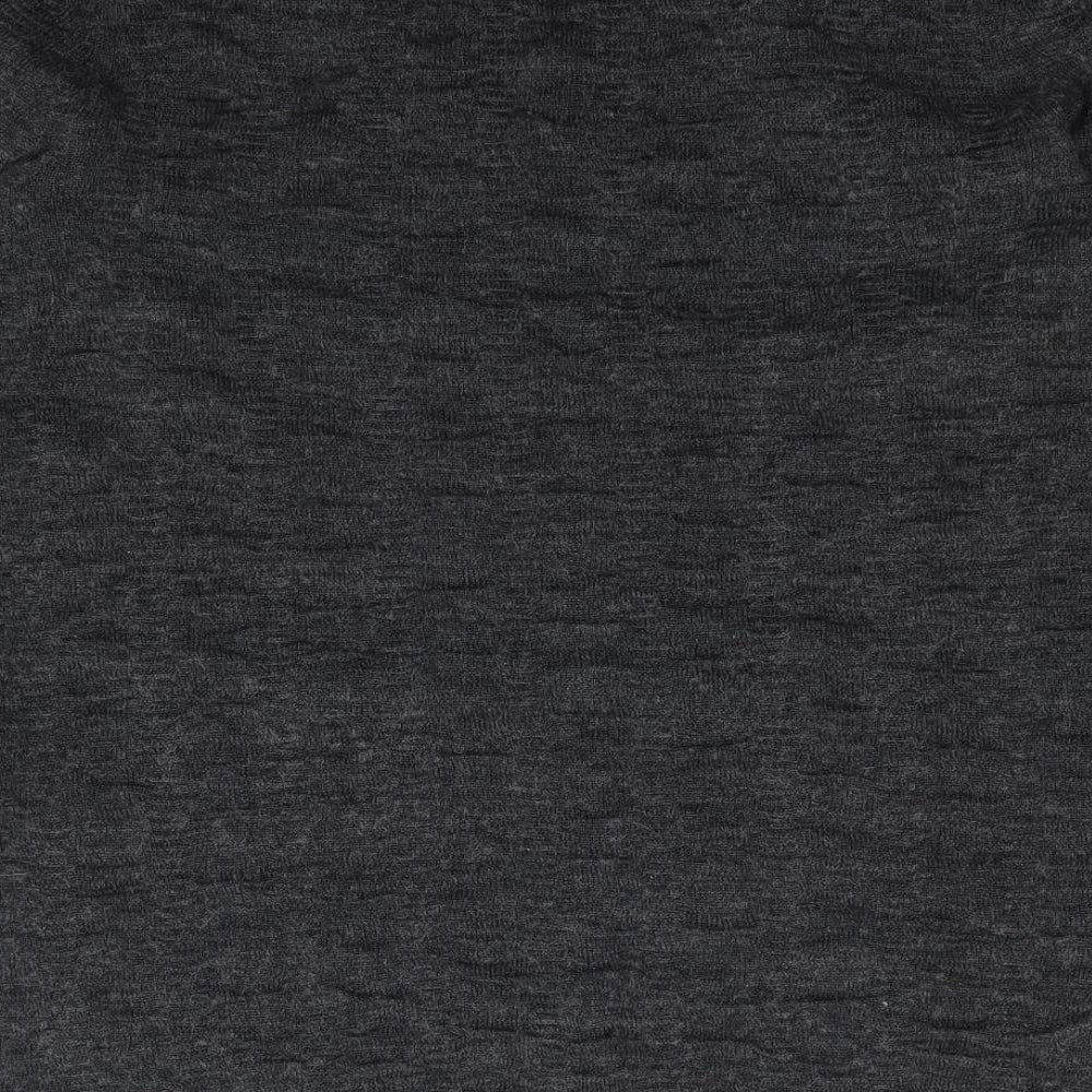 CC Womens Grey Round Neck  Acrylic Pullover Jumper Size M