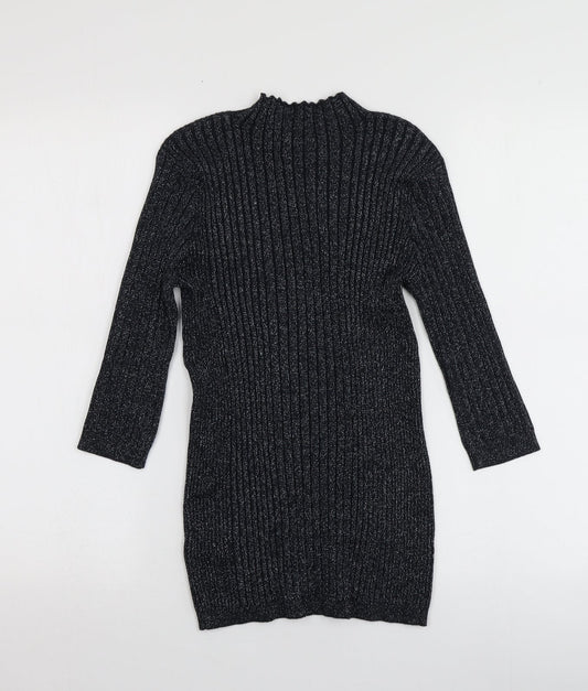 Atmoshpere Womens Black High Neck  Viscose Pullover Jumper Size 10