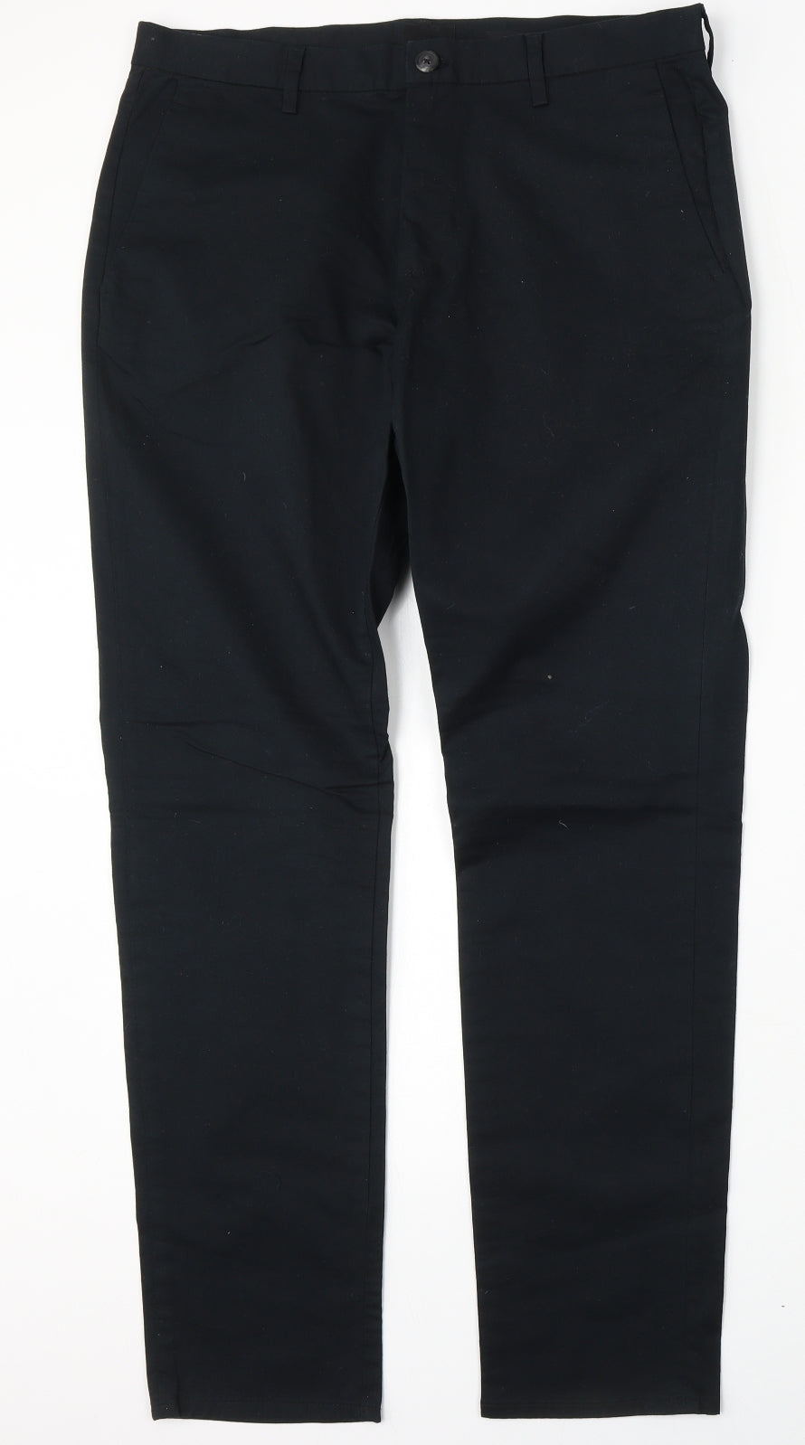 H&M Womens Blue  Cotton Straight Jeans Size 34 L30 in Regular Button