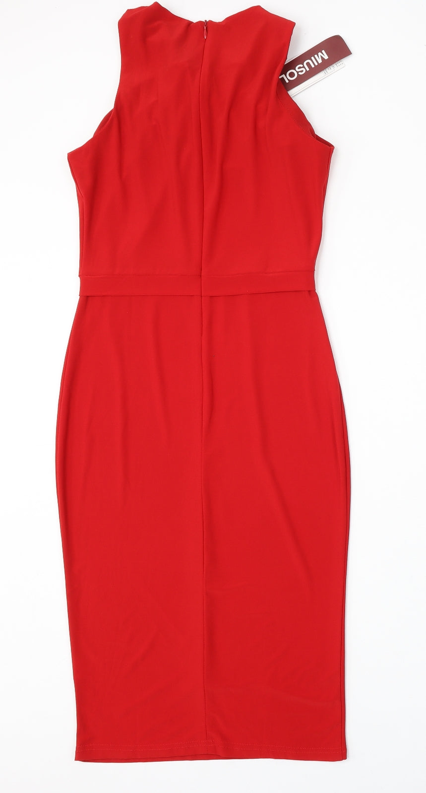 Miusol Womens Red  Polyester Pencil Dress  Size XS  V-Neck