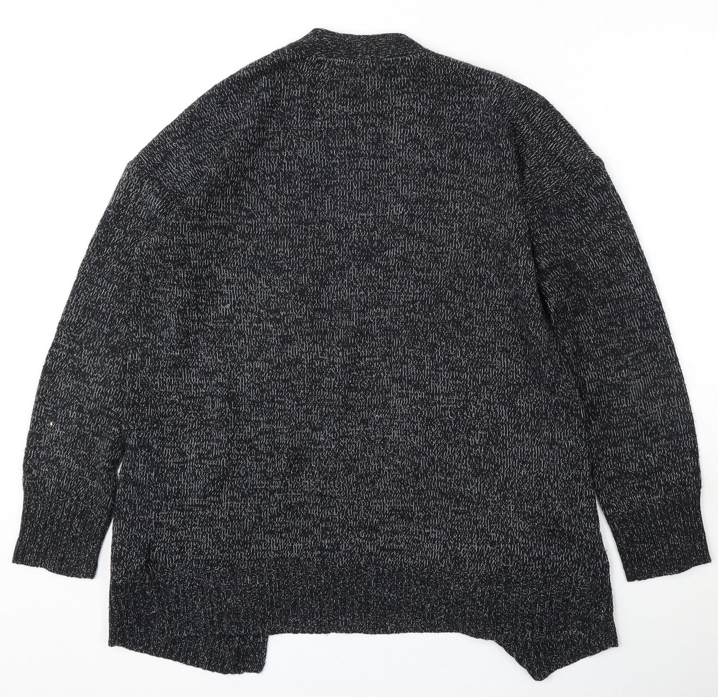 Divided by H&M Womens Grey V-Neck  Acrylic Cardigan Jumper Size S