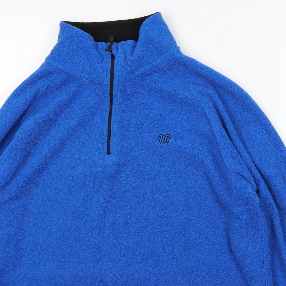 Universal People Womens Blue  Polyester Pullover Sweatshirt Size L  Zip