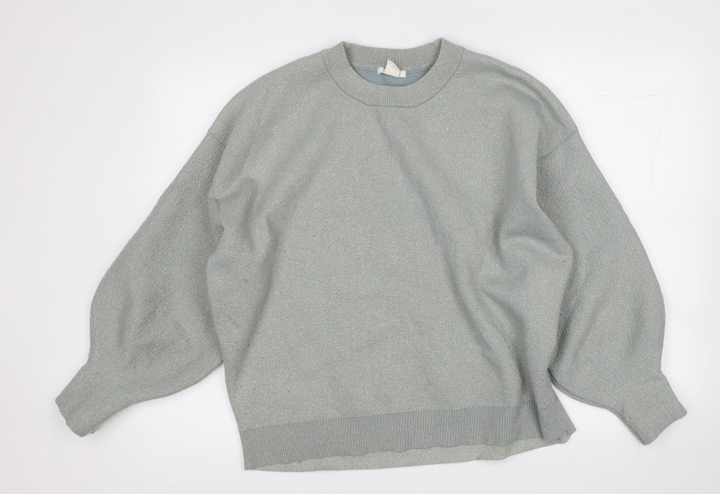 H&M Womens Grey  Viscose Pullover Sweatshirt Size L