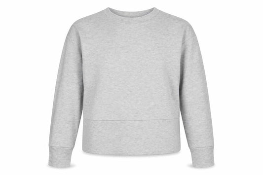 Preworn Womens Grey  Cotton Pullover Sweatshirt Size S   - Elbow Patches