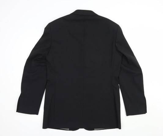 River Island Mens Black  Polyester Jacket Blazer Size 38