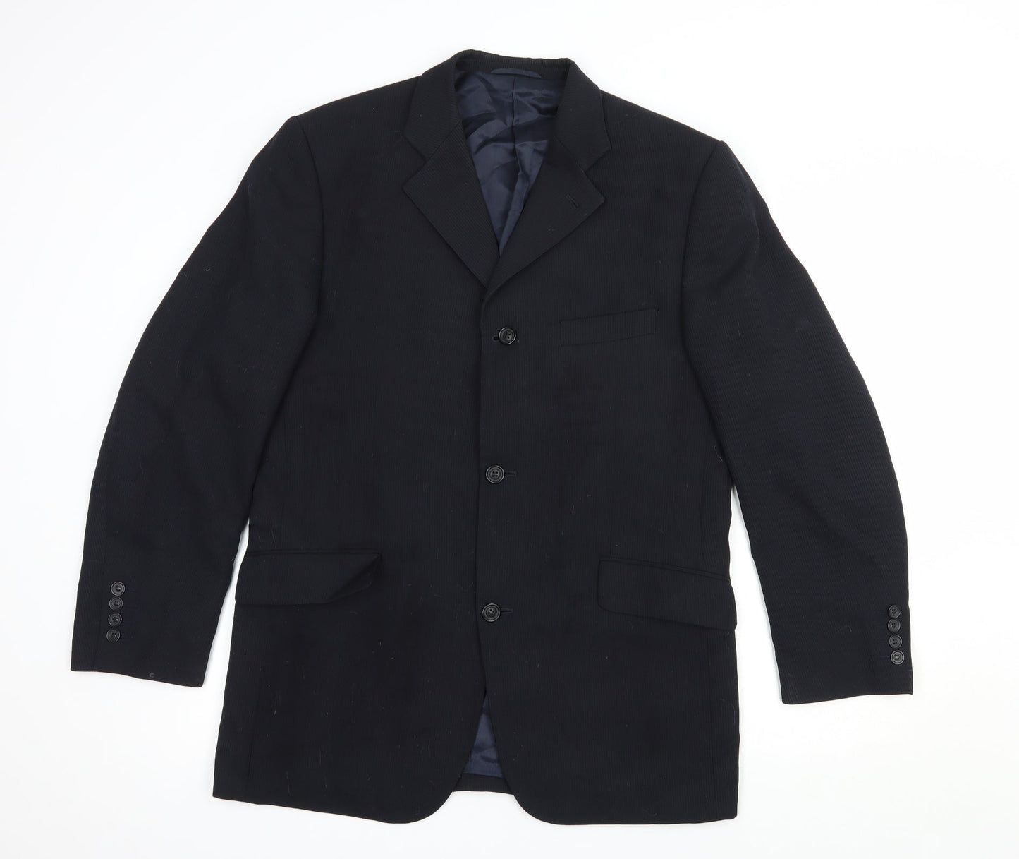 Hugo James Mens Black  Polyester Jacket Blazer Size 40