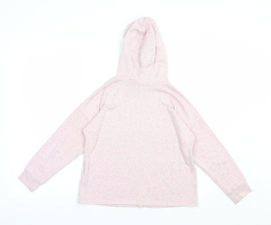 Marks and Spencer Girls Pink  Viscose Pullover Hoodie Size 9-10 Years  Pullover