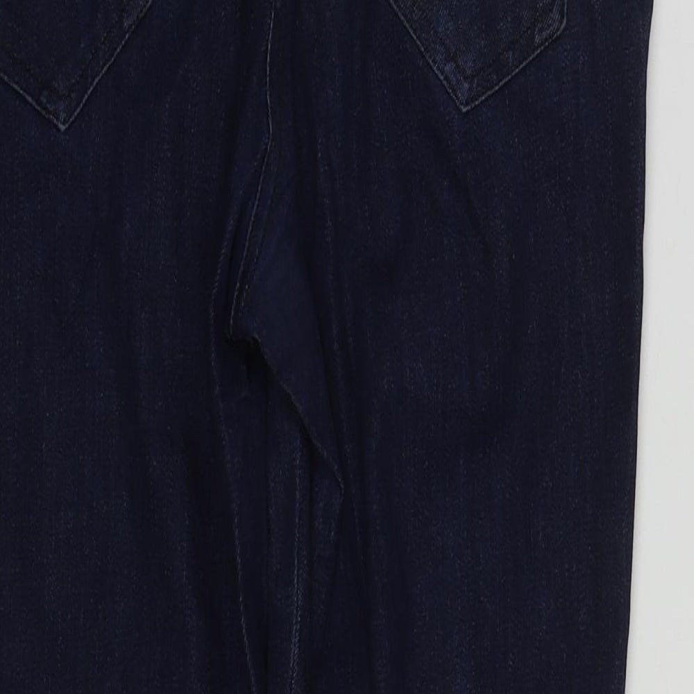 Mum To Be Womens Blue  Cotton Straight Jeans Size L L30 in Regular