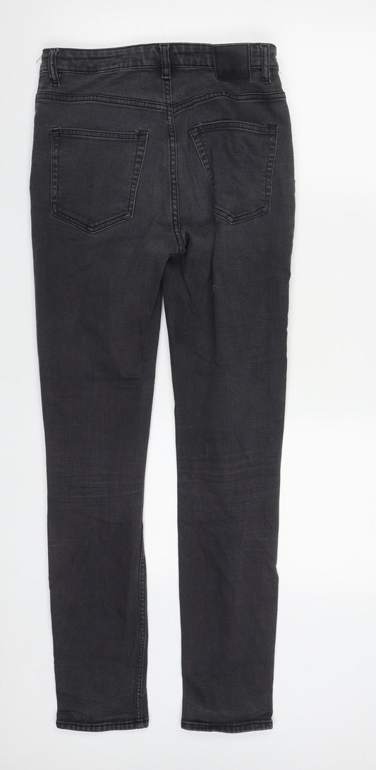 Weekday Womens Black  Cotton Straight Jeans Size 28 in L29 in Regular Zip