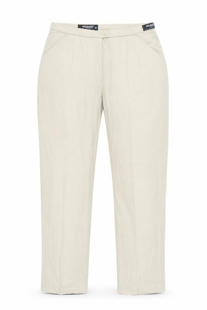 Wichele Womens Beige  Polyester Trousers  Size 12 L27 in Regular Zip