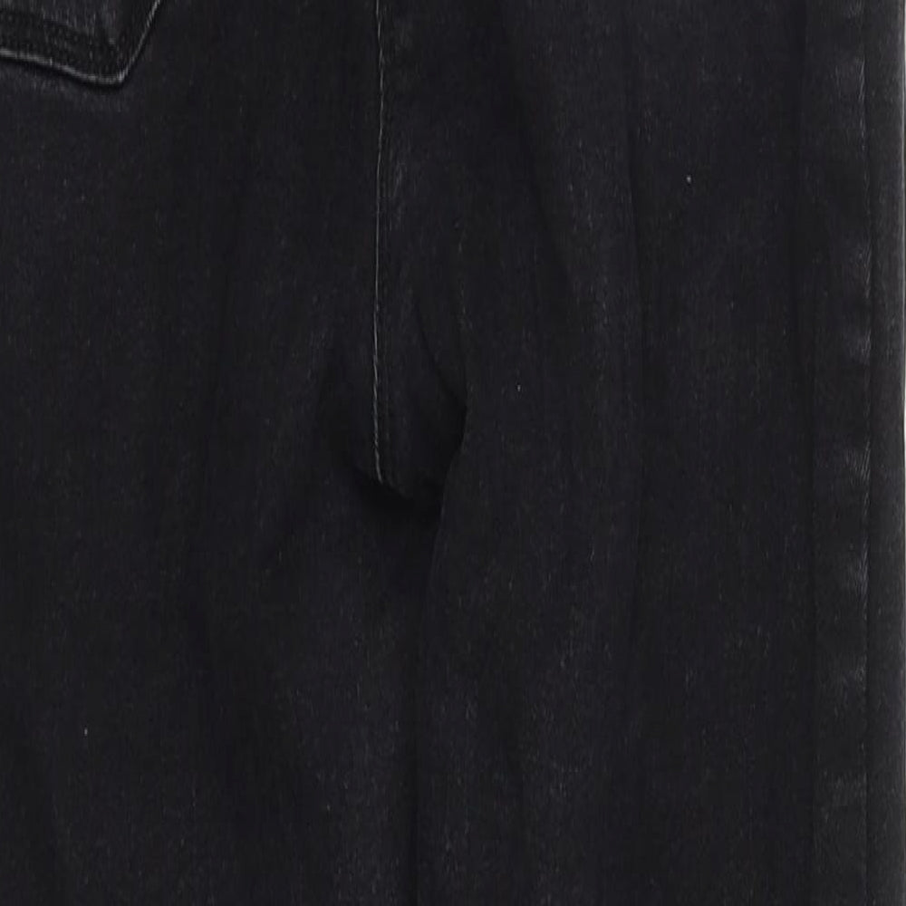 NEXT Womens Black  Cotton Straight Jeans Size 10 L26 in Regular