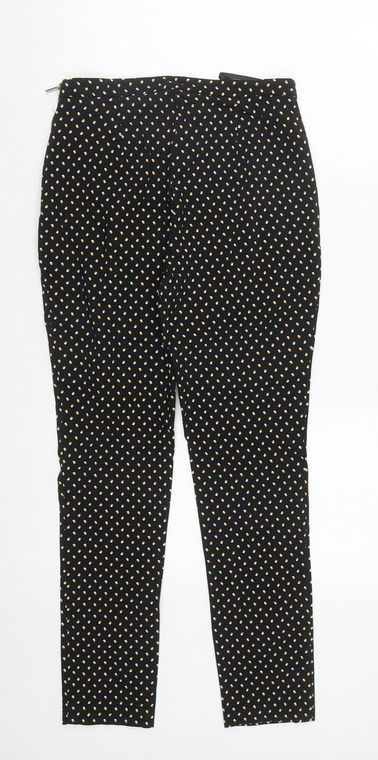 New Look Womens Multicoloured Geometric Viscose Trousers  Size 10 L25 in Regular Zip
