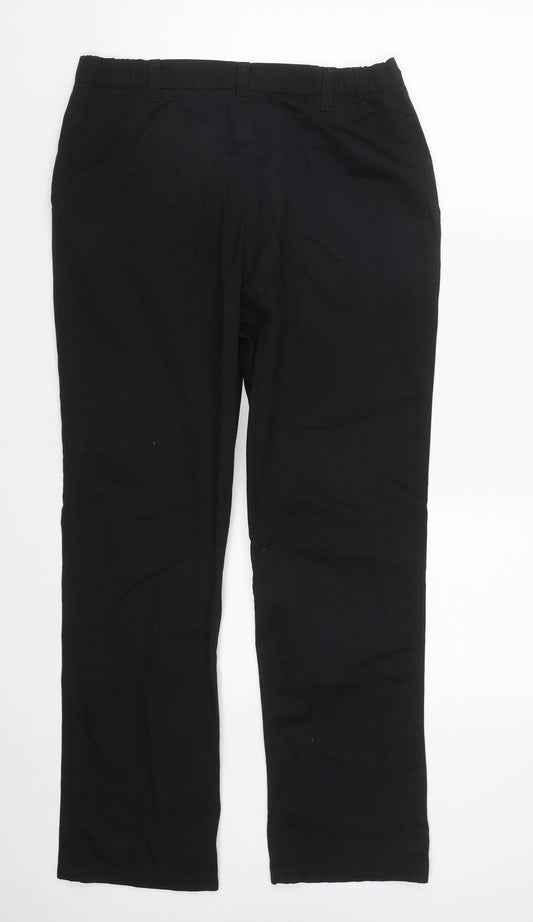 Behrens Womens Black  Polyester Trousers  Size 12 L29 in Regular Zip