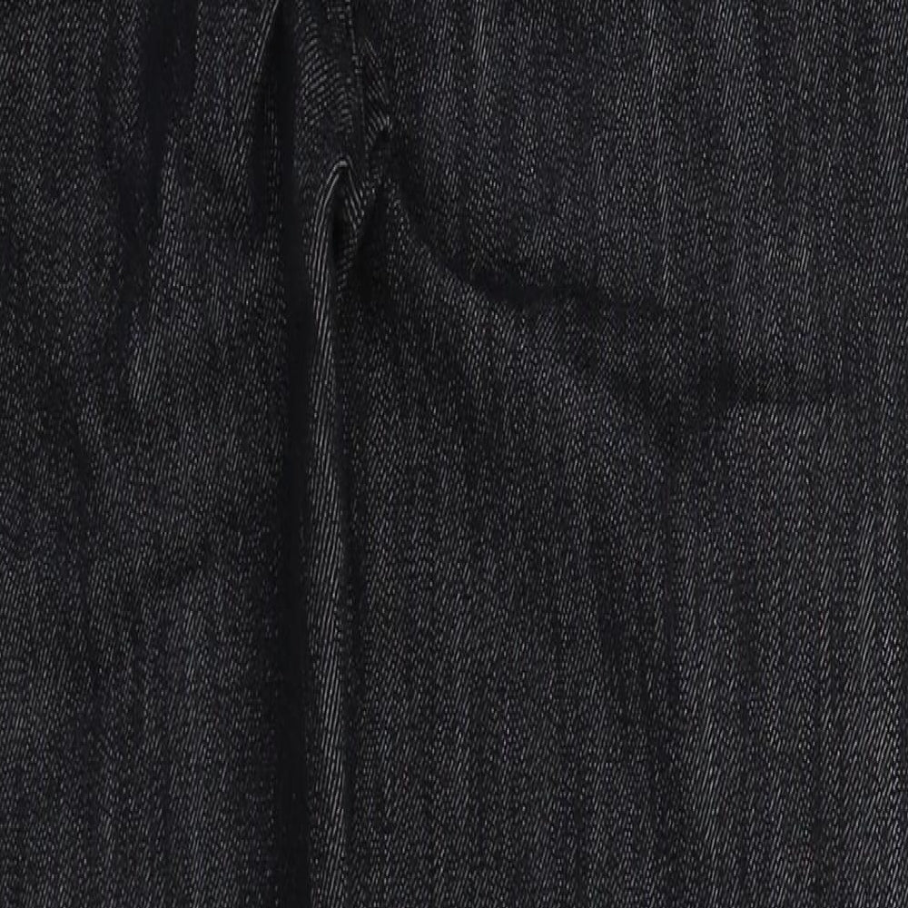 D&F Womens Black  Cotton Skinny Jeans Size 10 L26 in Regular Button