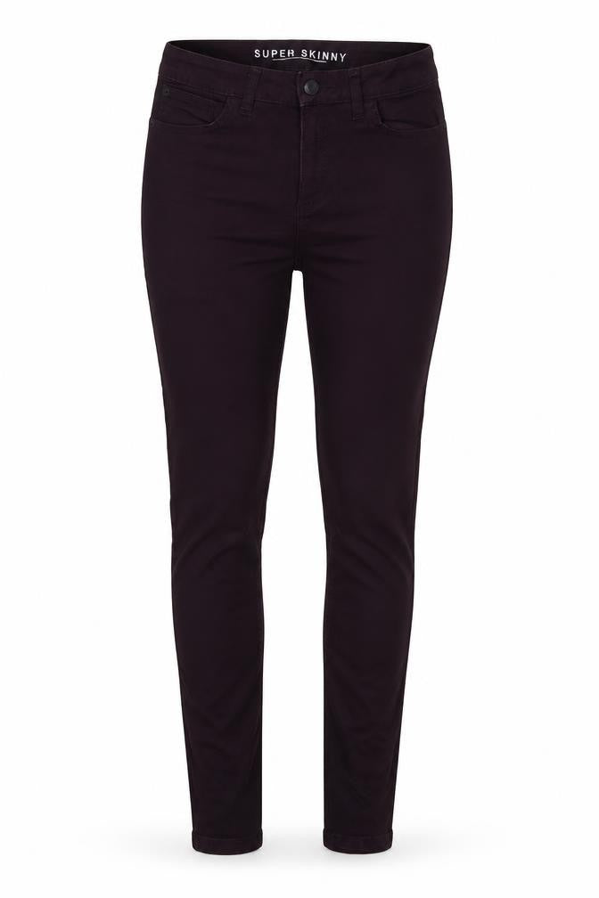 Marks and Spencer Womens Purple  Cotton Skinny Jeans Size 8 L29 in Regular Button